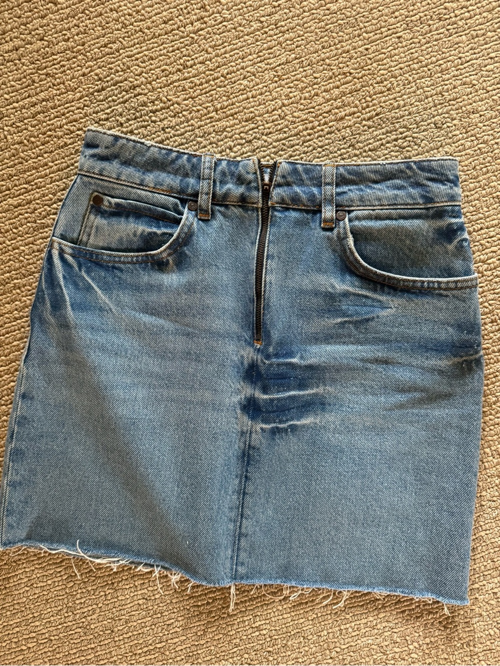 Sandro Light Blue Denim Jeans with Brown Stitching